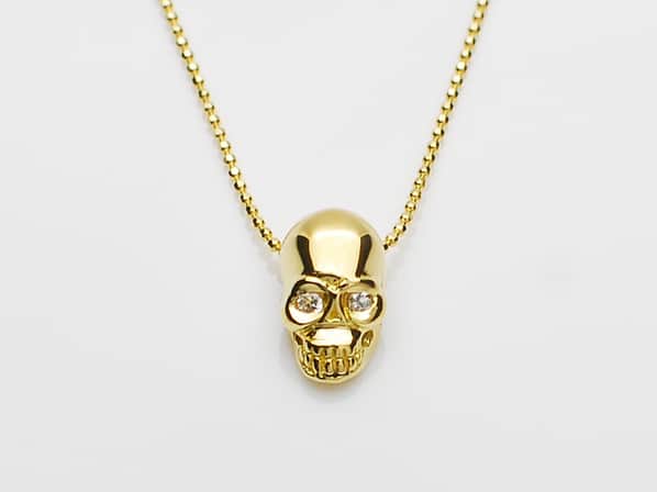 K18Yellow G Skull Necklace(Diamond)/coqu（コク） - DEFI - 福岡の 